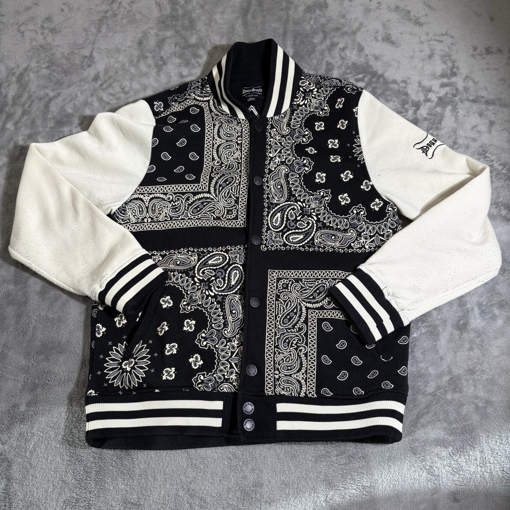 Dogg Supply By Snoop Dogg Mens Paisley Varsity Jacket Medium